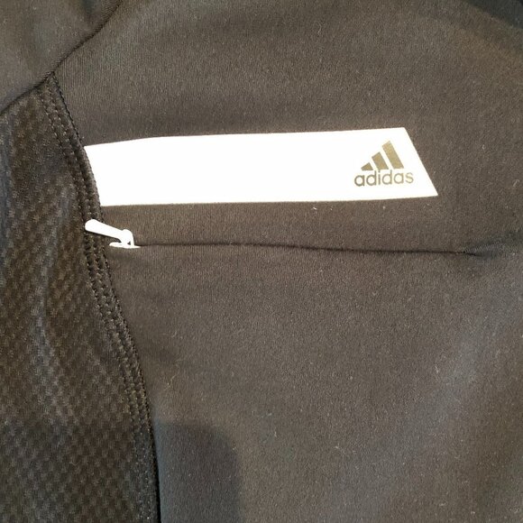 Adidas Golf Pure Motion Long Sleeve Zip-Up + Snap Closure Jacket in Black Sz M - Picture 6 of 15
